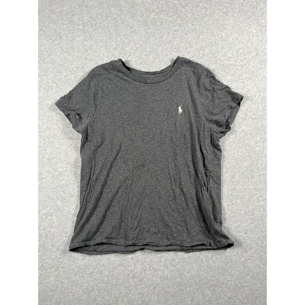 Polo Ralph Lauren 100% Cotton T-Shirt Womens L Gray Lightweight Breathable